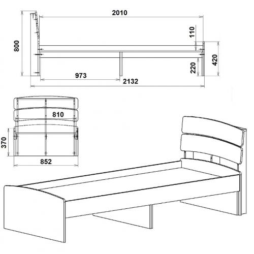 Кровать Модерн 140