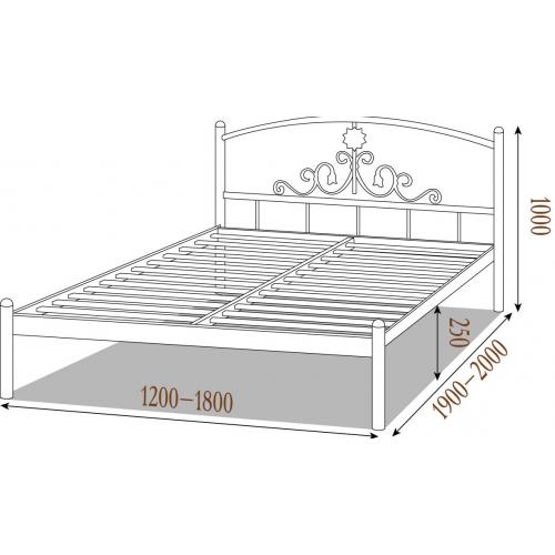 Металлическая кровать Касандра 180