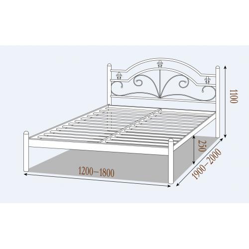 Металлическая кровать Диана 160