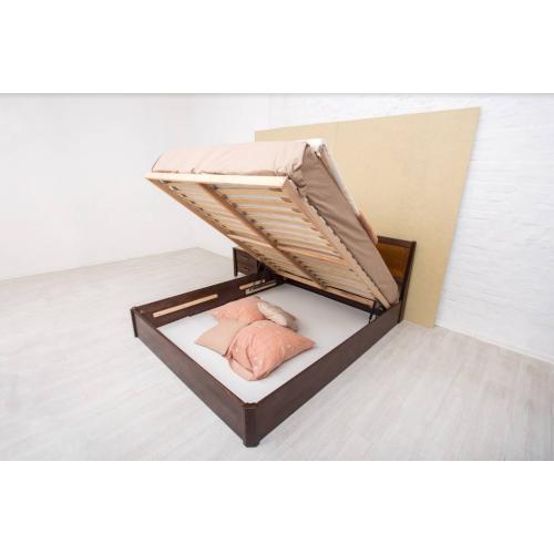 Деревянная кровать Сити с подьемным механизмом Микс Мебель 140 см