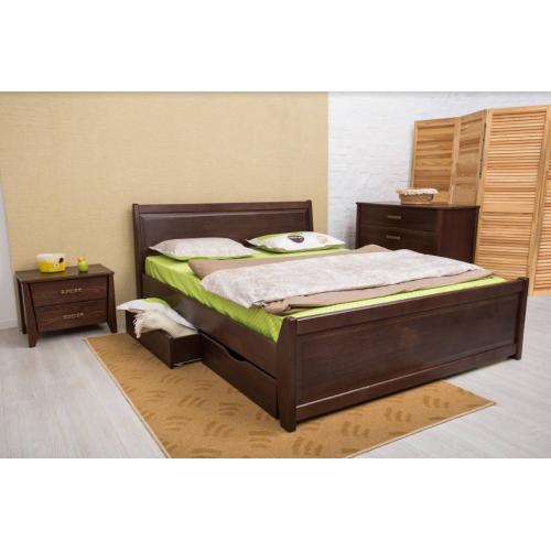 Деревянная кровать Сити с ящиками Микс Мебель 140 см