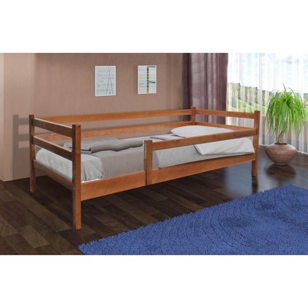 Деревянная кровать Соня Микс Мебель с забором 80 см