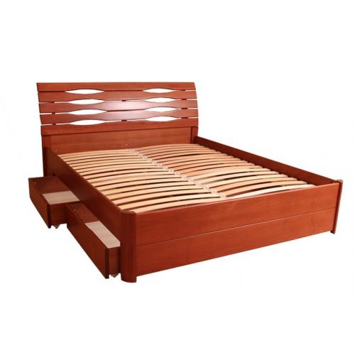 Деревянная кровать Мария Люкс с ящиками Микс Мебель 160 см