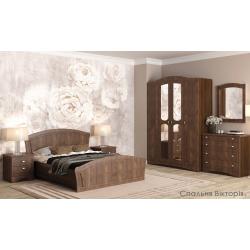 Кровать 160 Феникс Виктория дуб коньячный
