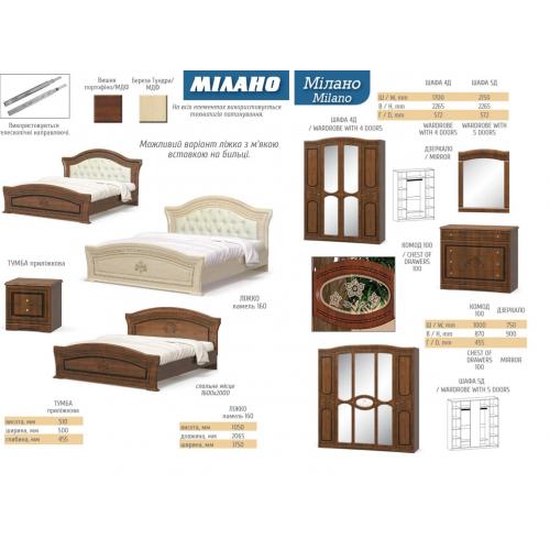 Кровать Мебель Сервис Милано кровать 160 (мягкое быльце)